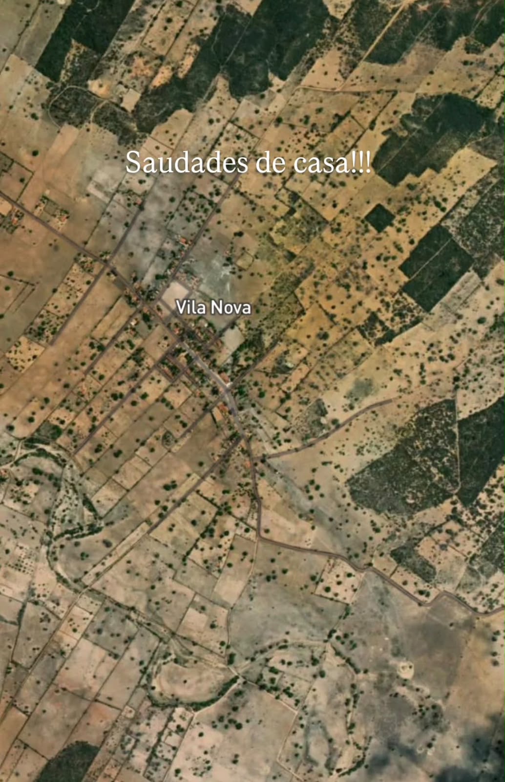 Imagem de satélite de Vila Nova, território quilombola de origem de Leoncioberllem